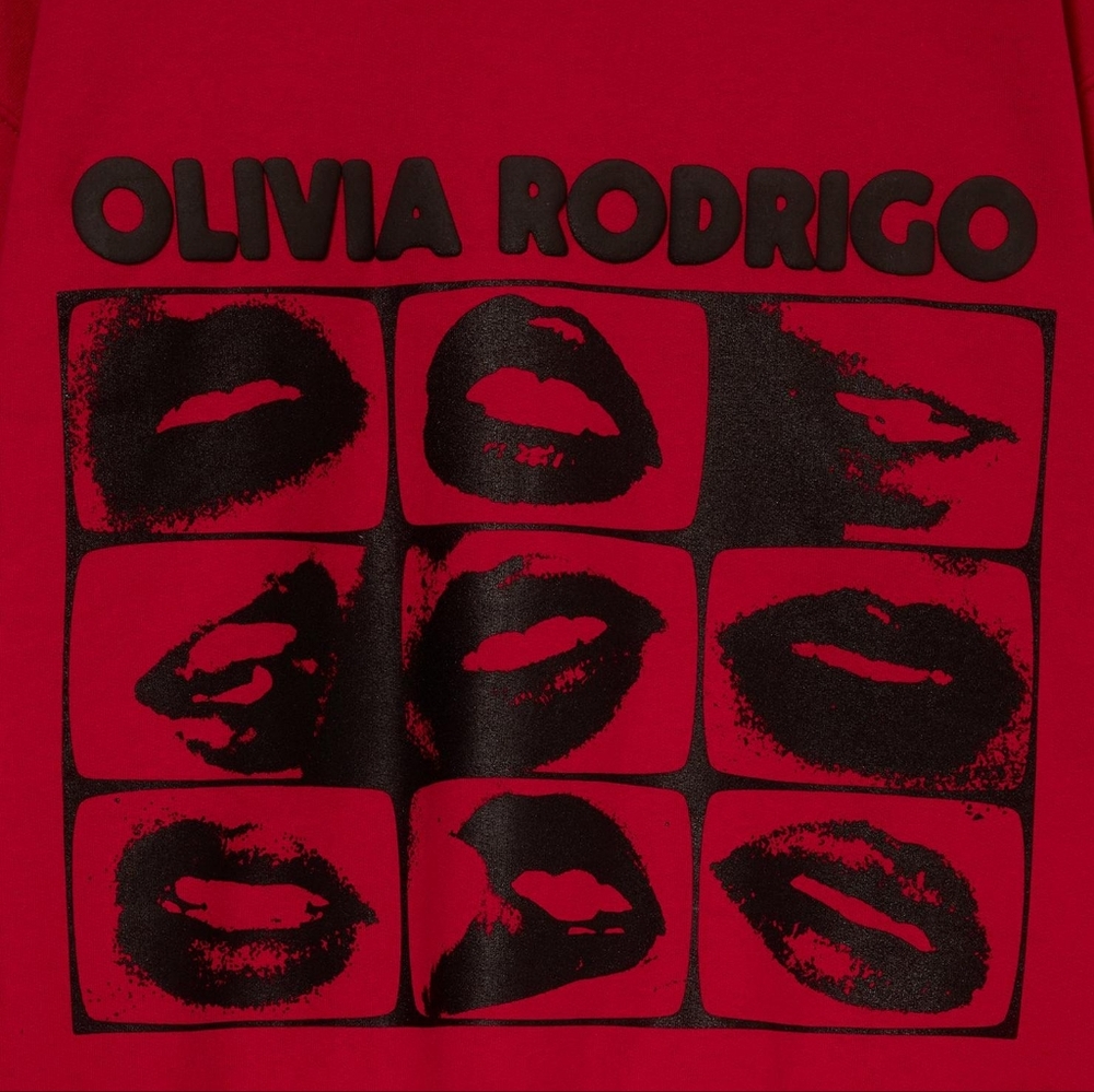 Olivia Rodrigo Guts Tonal Red Sweatshirt - NEW - Large - Picture 2 of 2